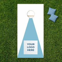 Tablero de Cornhole Geométrico Azul Personalizado