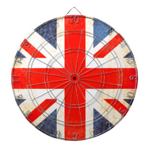 Tablero de dardo antiqued bandera BRITÁNICA