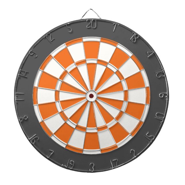 Tablero de dardo: Blanco, naranja, y gris de (Frente)