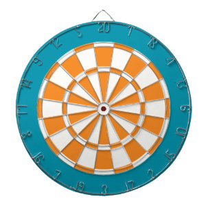 Tablero de dardo: Blanco, naranja, y trullo
