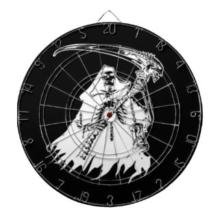 Tablero de dardo blanco y negro del parca