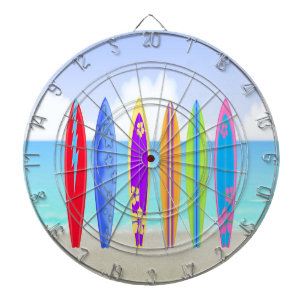 Tablero de dardo de la playa de las tablas