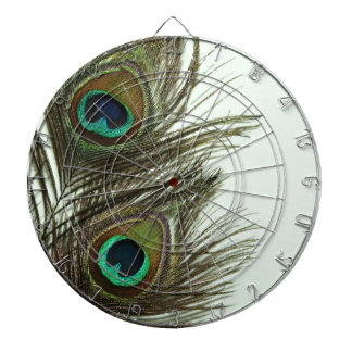 Tablero de dardo de la pluma del pavo real