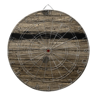 Tablero de dardo de madera rústico del tablón