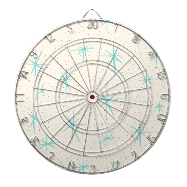 Tablero de dardo de Starbursts de la turquesa de (Frente)