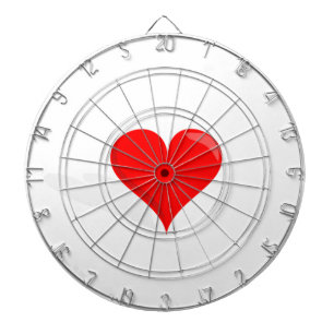Tablero de dardo del el día de San Valentín