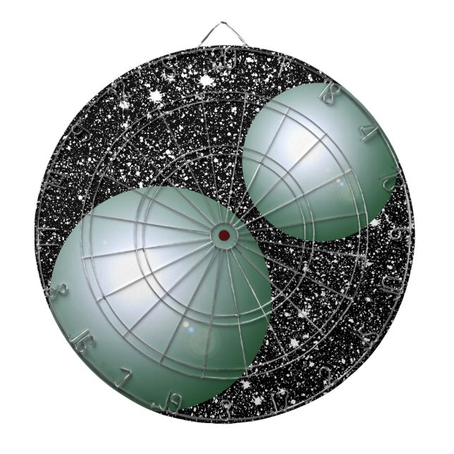 Tablero de dardo Geeky planetario del regalo de (Frente)