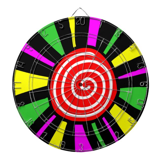 Tablero de dardo moderno colorido (Frente)