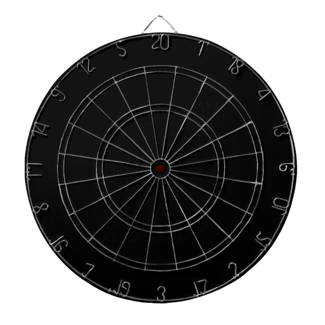Tablero de dardo negro - plantilla modificada para (Frente)
