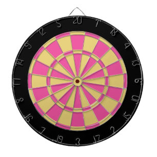 Tablero de dardo: Oro viejo, rosa, y negro