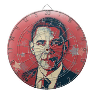 Tablero de dardo patriótico del arte pop de Obama