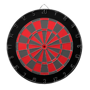 Tablero de dardo: Rojo, gris de carbón de leña, 