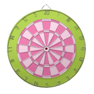 Tablero de dardo: Rosa claro y verde lima