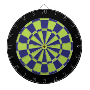 Tablero de dardo: Verde lima, azules marinos, y