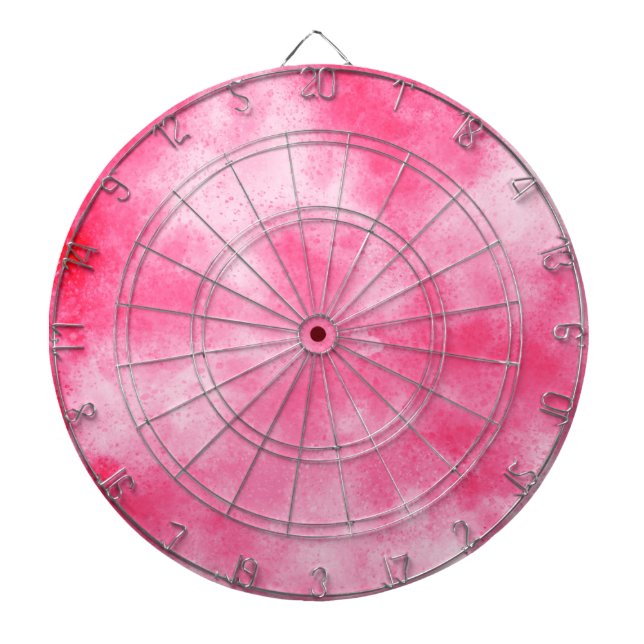 Tablero de dardos con efecto de nube rosa (Frente)
