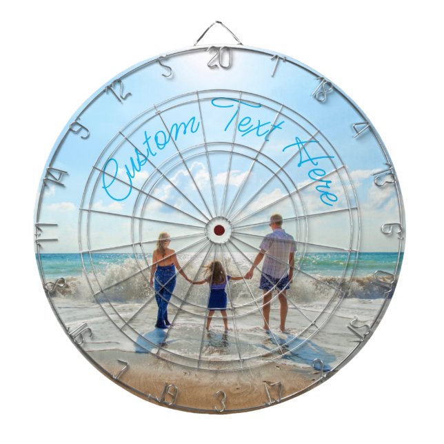 Tablero de Dardos con Foto Personalizada y Texto (Frente)