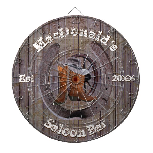 Tablero de dardos de bar de salón con temática de  (Frente)