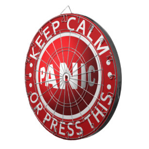 tablero de dardos de botón de pánico