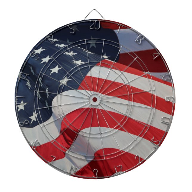 Tablero de dardos de la bandera americana (Frente)