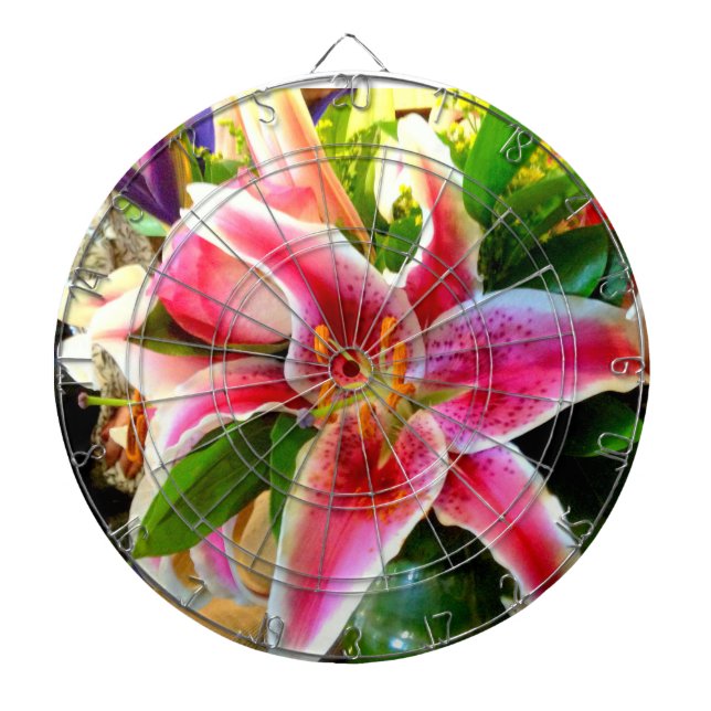 tablero de dardos de lily con estrella rosa (Frente)