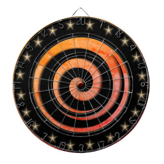 Tablero de dardos de regulación negro y naranja