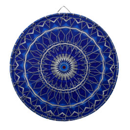 Tablero de dardos decorativo azul