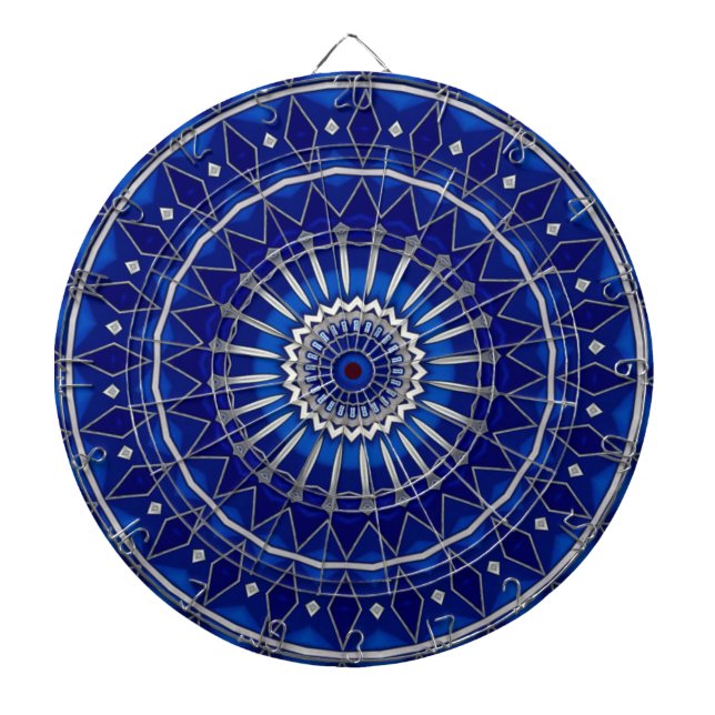 Tablero de dardos decorativo azul (Frente)