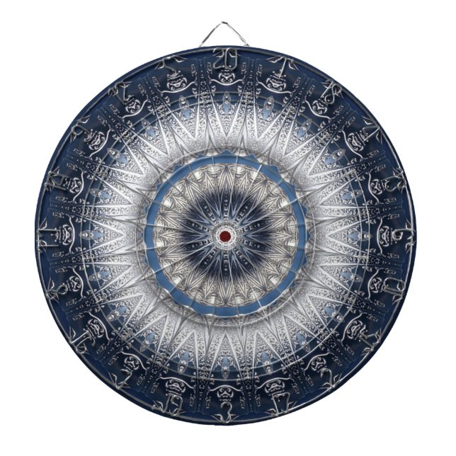 Tablero de dardos decorativo azul (Frente)