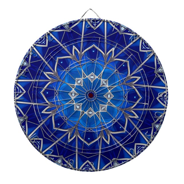 Tablero de dardos decorativo azul (Frente)