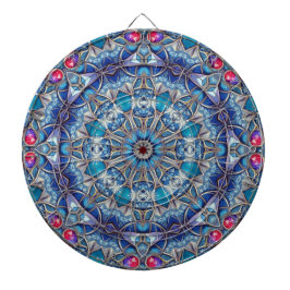 Tablero de dardos decorativo azul