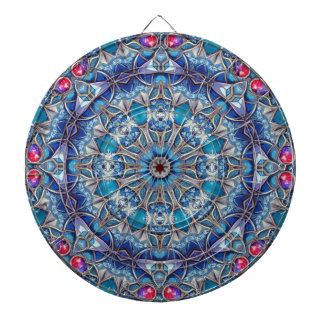 Tablero de dardos decorativo azul