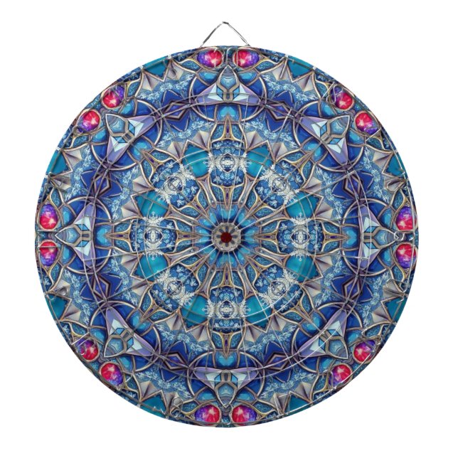 Tablero de dardos decorativo azul (Frente)