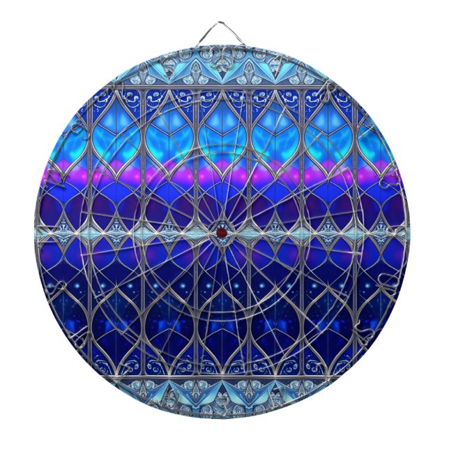 Tablero de dardos decorativo azul (Frente)
