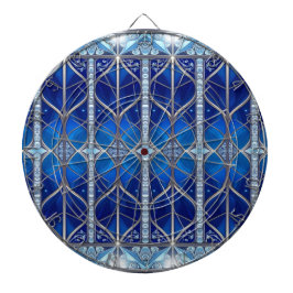 Tablero de dardos decorativo azul