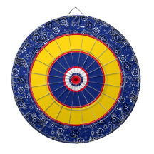 Tablero de dardos divertido Bandana Azul Rojo Amar