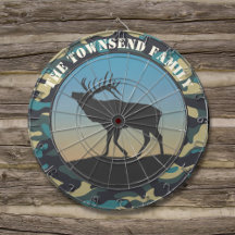 Tablero de dardos Elk y Camo Blue
