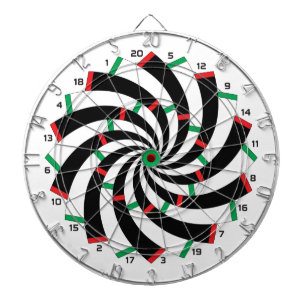 Tablero de dardos en espiral versión espejo