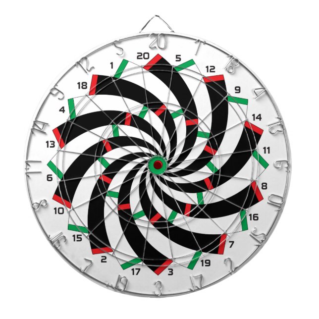 Tablero de dardos en espiral versión espejo (Frente)
