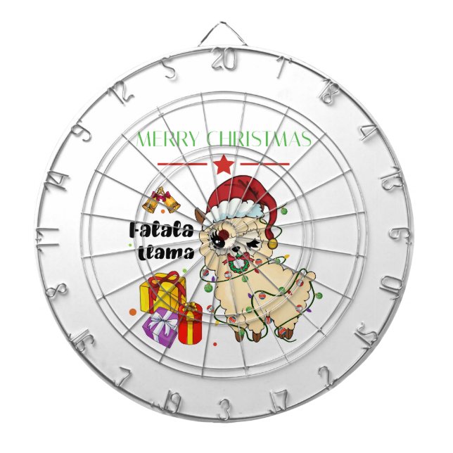 Tablero de dardos Llama de Navidad (Frente)