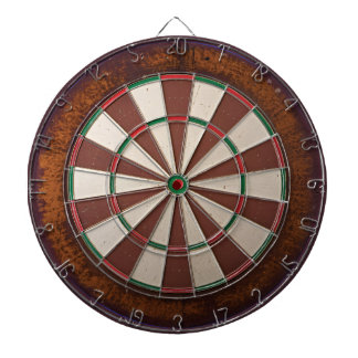 Tablero de dardos marrón neutro