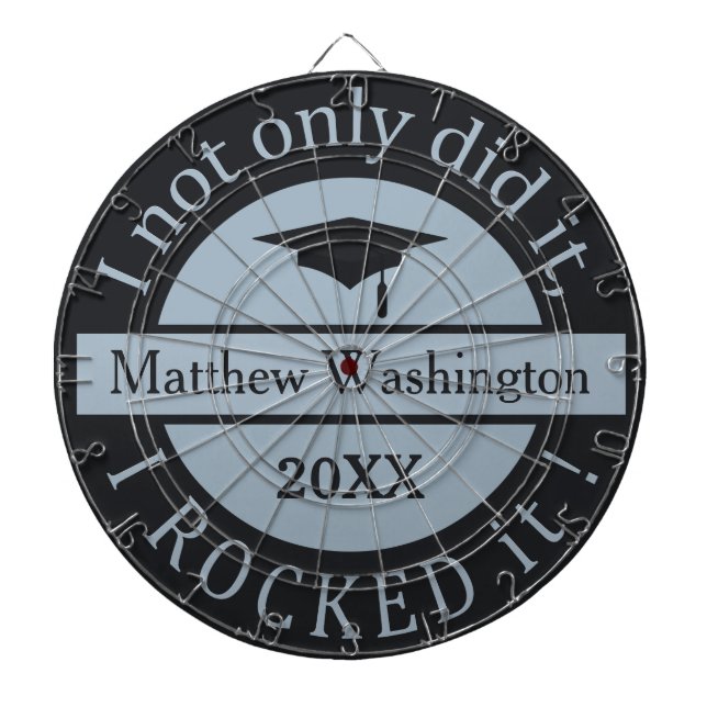 Tablero de dardos personalizado con nombre y año d (Frente)
