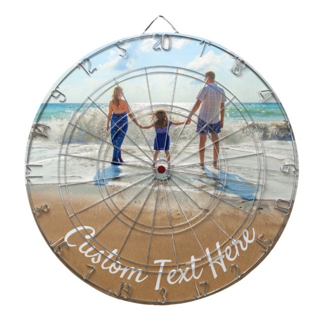 Tablero de dardos personalizado con tu foto y text (Frente)
