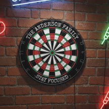 Tablero de dardos personalizado para familia en la