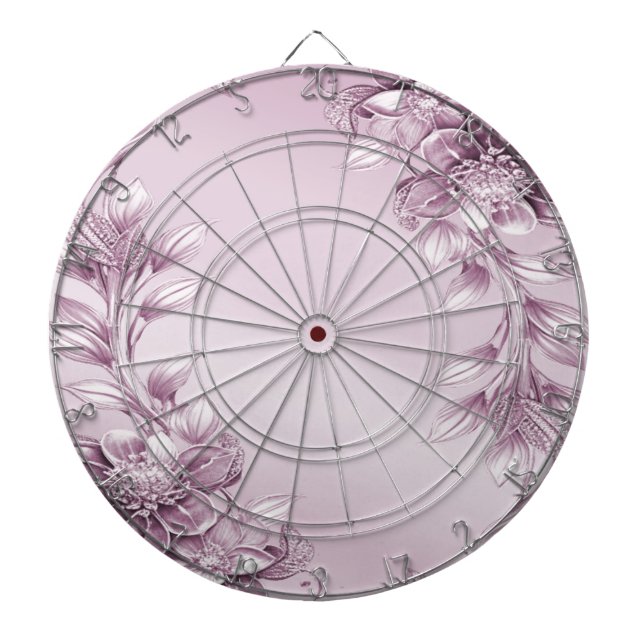 Tablero de dibujo floral rosa (Frente)