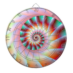 Tablero de escalones de espiral rosa y turquesa ro