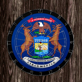 tablero de juego Michigan Flag Dartboard y Michiga