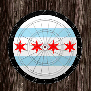 tablero de juegos Chicago Flag Dartboard & Illinoi