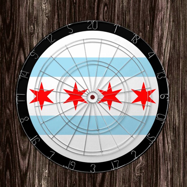 tablero de juegos Chicago Flag Dartboard & Illinoi (Subido por el creador)