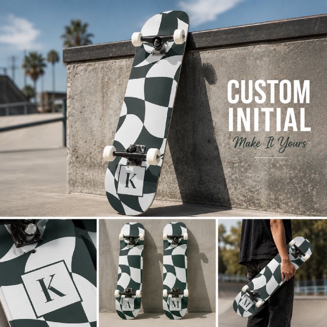 Tablero de monopatín con monograma personalizado (Subido por el creador)