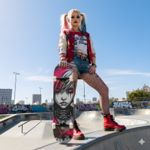 Tablero de monopatín de chica Emo Cyber 2K Urbano